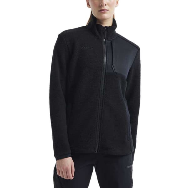 Craft Full Dragkedja Fleece Adv Explore Pile Svart S Kvinna