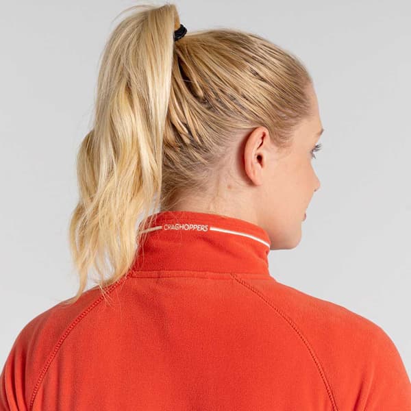 Craghoppers Halv Lynlås Fleece Miska Orange 10 Kvinde