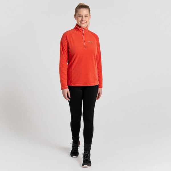 Craghoppers Halv Lynlås Fleece Miska Orange 10 Kvinde