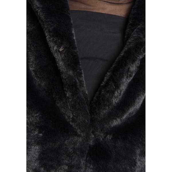 Urban Classics Teddy Med Hætte Coat Sort S Kvinde