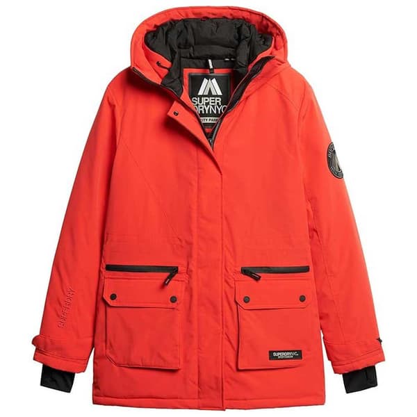 Superdry Vadderad Jacka City Röd M Kvinna