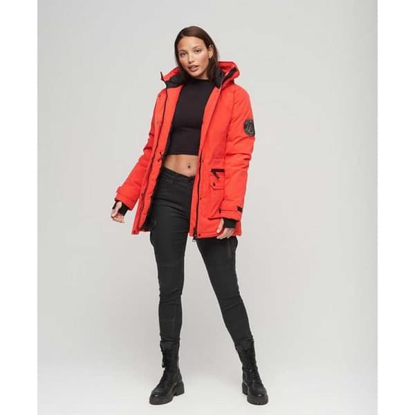 Superdry Vadderad Jacka City Röd M Kvinna