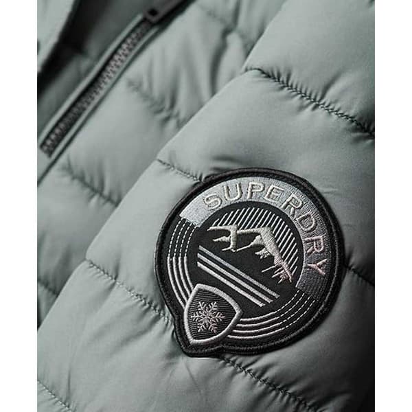 Superdry Pufferjacka Fuji Longline Grå S Kvinna