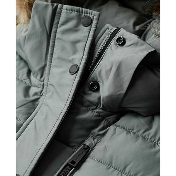 Superdry Pufferjacka Fuji Longline Grå S Kvinna