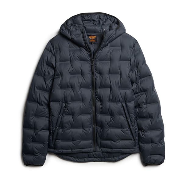 Superdry Pufferjacka Short Quilted Blå L Man