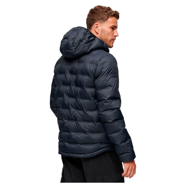 Superdry Pufferjacka Short Quilted Blå L Man
