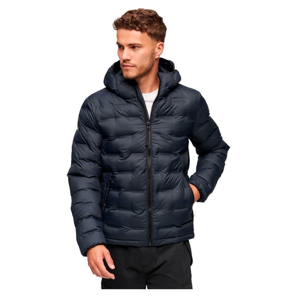 Superdry Pufferjacka Short Quilted Blå L Man