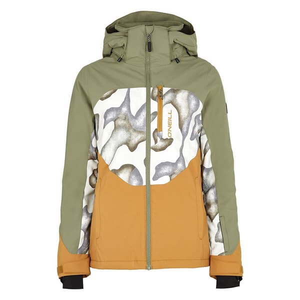 O´neill Hættejakke Carbonite Beige,Grøn L Kvinde