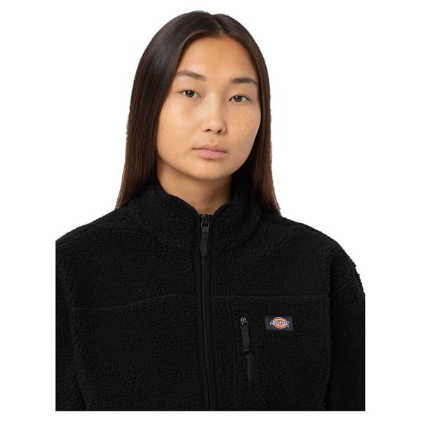 Dickies Full Dragkedja Fleece Mount Hope Svart M Kvinna