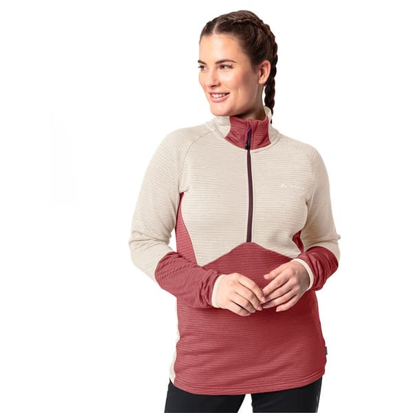 Vaude Halv Lynlås Fleece Larice Rosa 40 Kvinde
