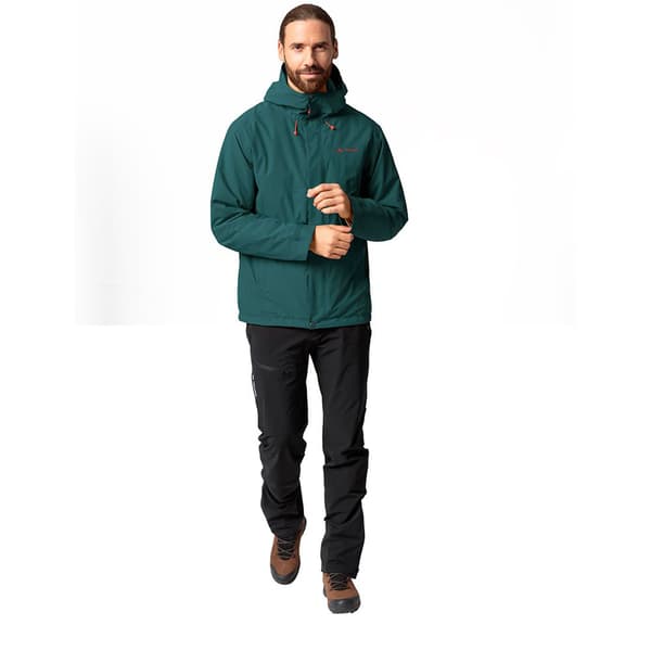 Vaude Regnjacka Med Full Dragkedja Rosemoor Padded Grönt L Man