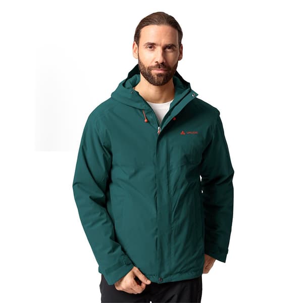 Vaude Regnjacka Med Full Dragkedja Rosemoor Padded Grönt L Man