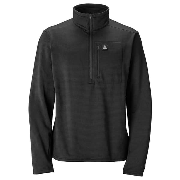 Jones Flaggskepp Rec Grid Half Zip Fleece Svart M Man