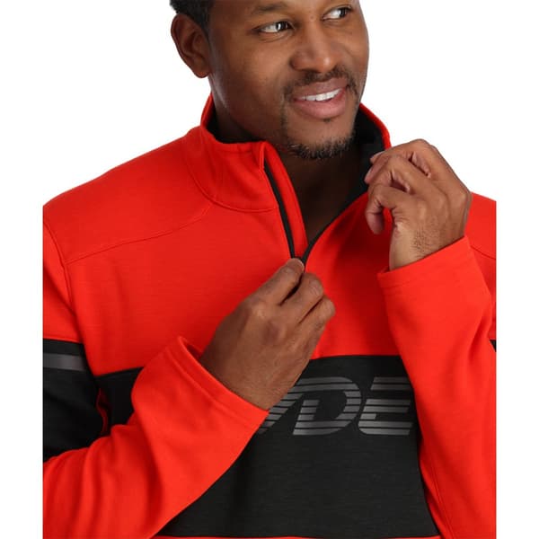 Spyder Halv Blixtlåsfleece Speed Orange L Man