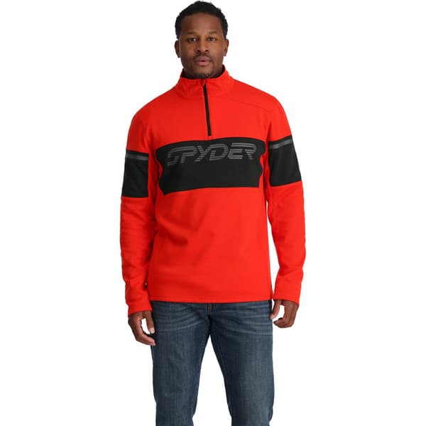 Spyder Halv Blixtlåsfleece Speed Orange L Man