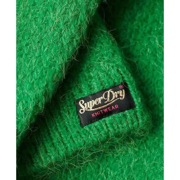Superdry Pyöreäpääntie Neule Vintage Textured Crop Vihreä M Nainen