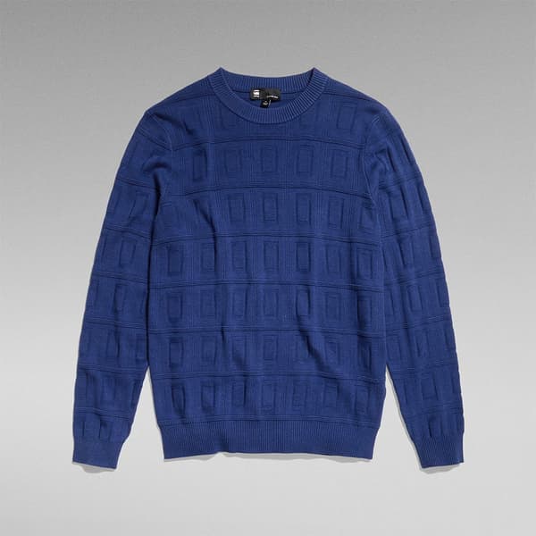 G-star Besætning Hals Sweater Table Structure R Blå M Mand