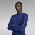 Miniatyrbillede 5 af 6: G-star Besætning Hals Sweater Table Structure R Blå M Mand