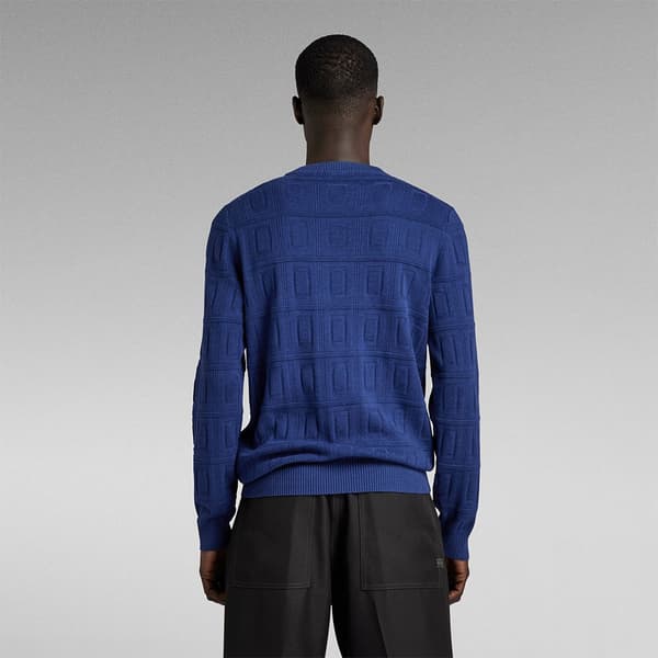 G-star Besætning Hals Sweater Table Structure R Blå M Mand