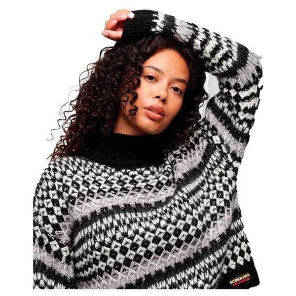 Superdry Polotröja Roll Crop Svart XS Kvinna