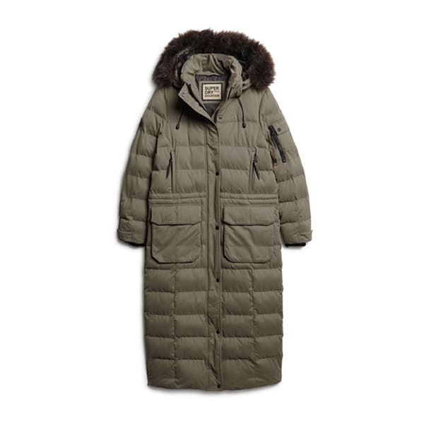 Superdry Jacka Mf Faux Fur Hooded Grönt XL Kvinna