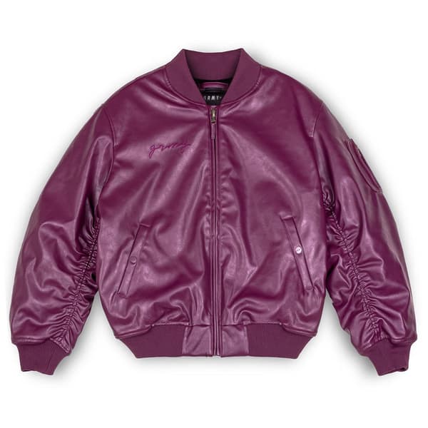 Grimey Bomberjacka Iam Pu Leather Lila M Man