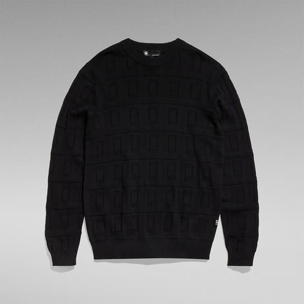 G-star Besætning Hals Sweater Table Structure R Sort S Mand