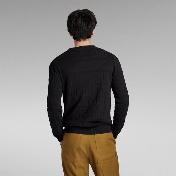 G-star Besætning Hals Sweater Table Structure R Sort S Mand
