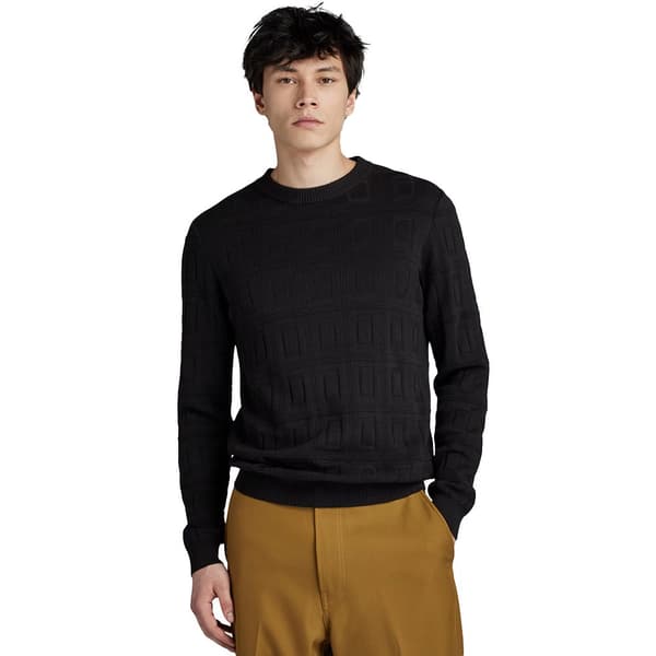 G-star Besætning Hals Sweater Table Structure R Sort S Mand