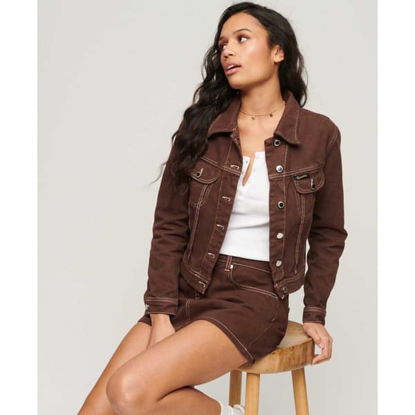Superdry Lättviktsjacka Studios Desert Brun XS Kvinna