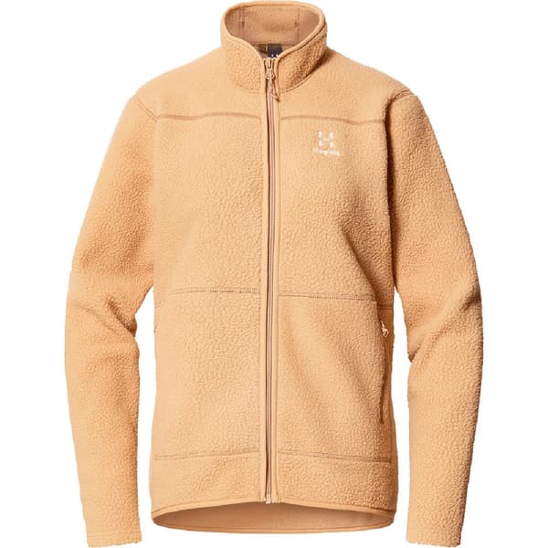 Haglofs Fleece Med Fuld Lynlås Mossa Pile Beige XS Kvinde