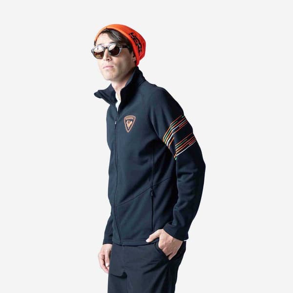 Rossignol Full Dragkedja Fleece Classique Hero Clim Svart XL Man