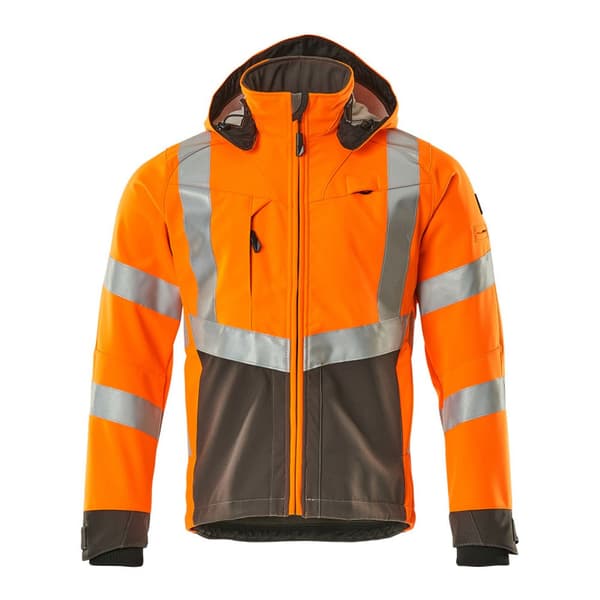 Mascot Softshelljacka Med Huva Safe Supreme 15502 Orange 4XL