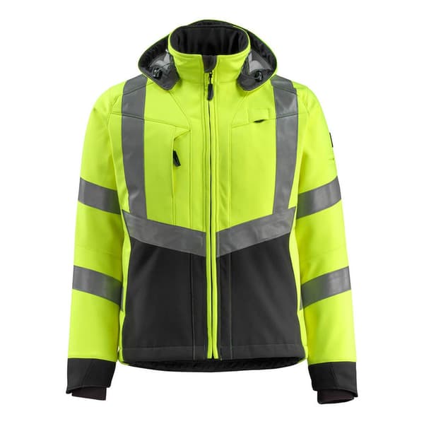 Mascot Softshelljacka Med Huva Safe Supreme 15502 Gul 2XL