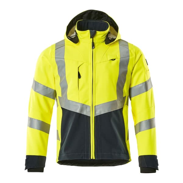 Mascot Softshell Jakke Med Hætte Safe Supreme 15502 Gul 2XL