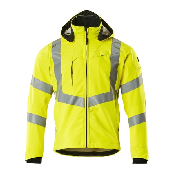 Mascot Softshelljacka Med Huva Safe Supreme 20502 Gul 4XL