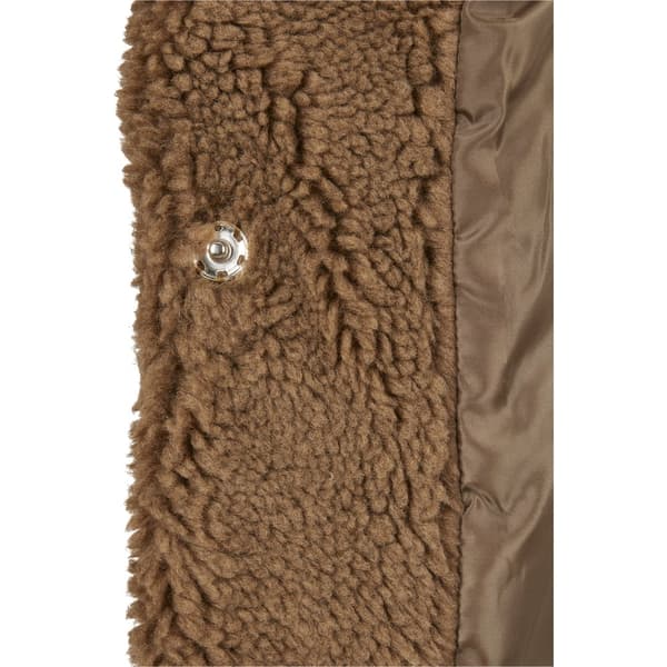 Urban Classics Jakke Oversized Sherpa Brun XL Kvinde