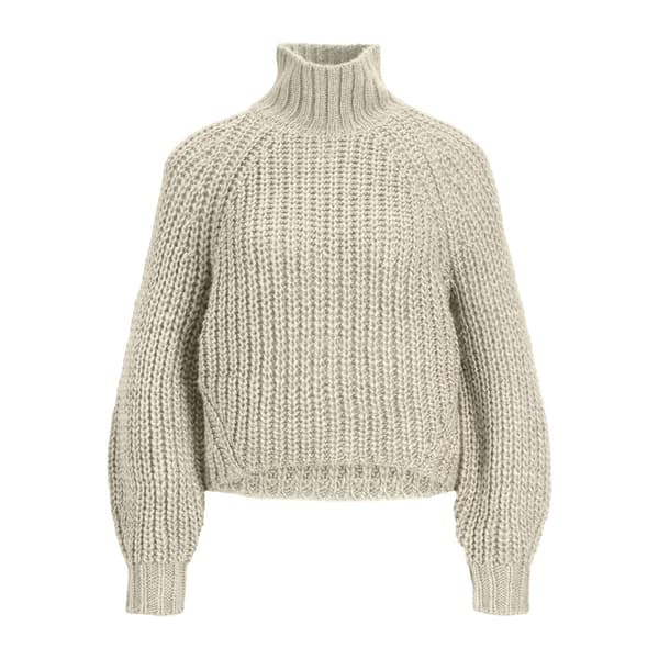 Jack & Jones Polotröja Kelvy Chunk Knit Vit S Kvinna