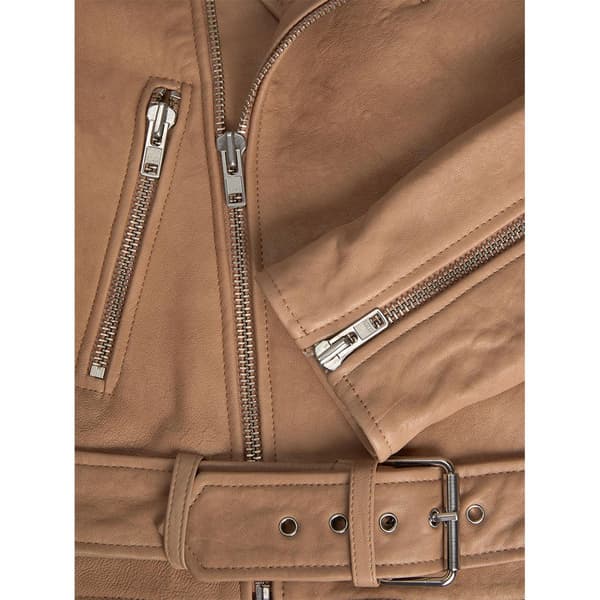 Jack & Jones Læderjakke Holly Biker Beige L Kvinde