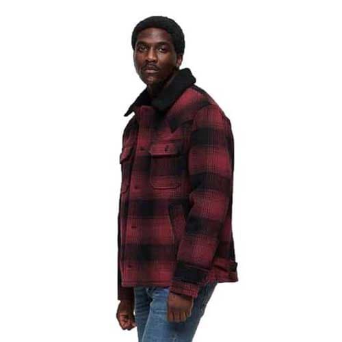 Superdry Täcka Merchant Wool Chore Röd M Man