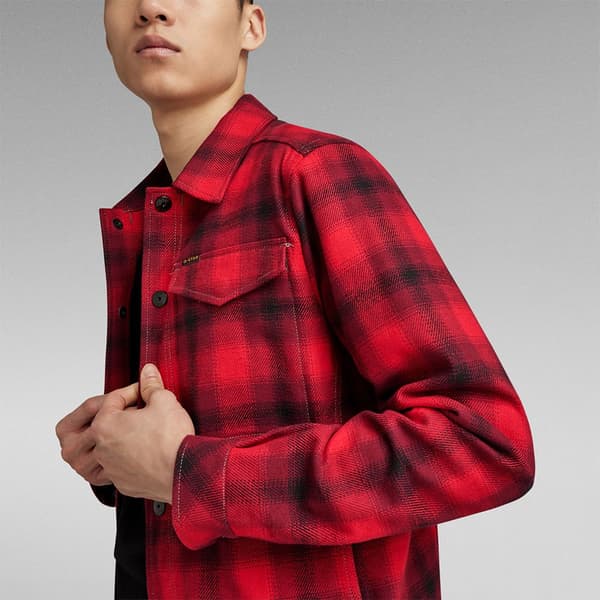G-star Overshirt Check Rød L Mand