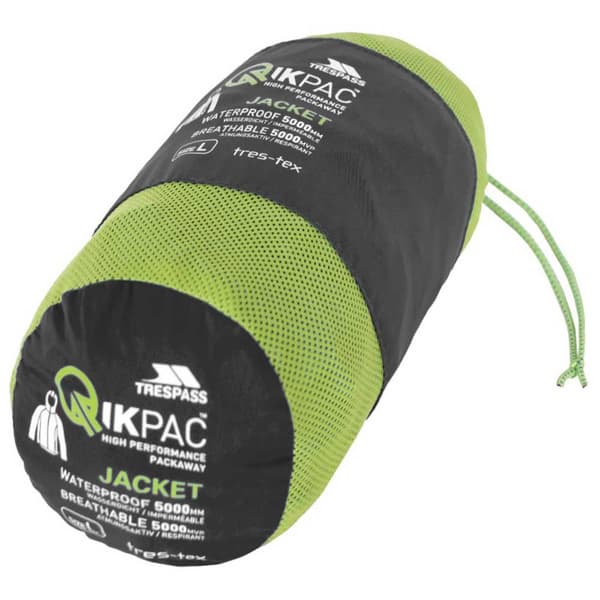 Trespass Jakke Qikpac Sort XS Mand