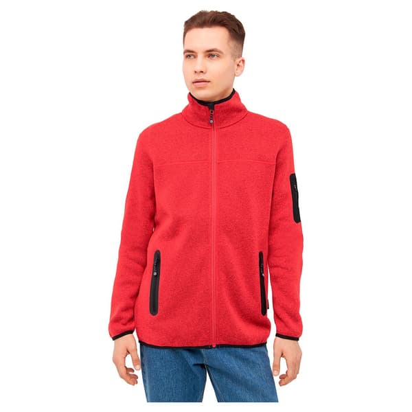 Sea Ranch Fleece Med Fuld Lynlås Sidney Rød L Mand