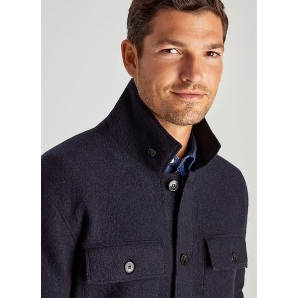 FaÇonnable Tröja Med Full Dragkedja Felt Wool Hybrid Blå XL Man