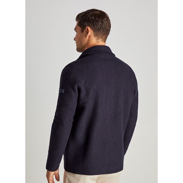 FaÇonnable Tröja Med Full Dragkedja Felt Wool Hybrid Blå XL Man
