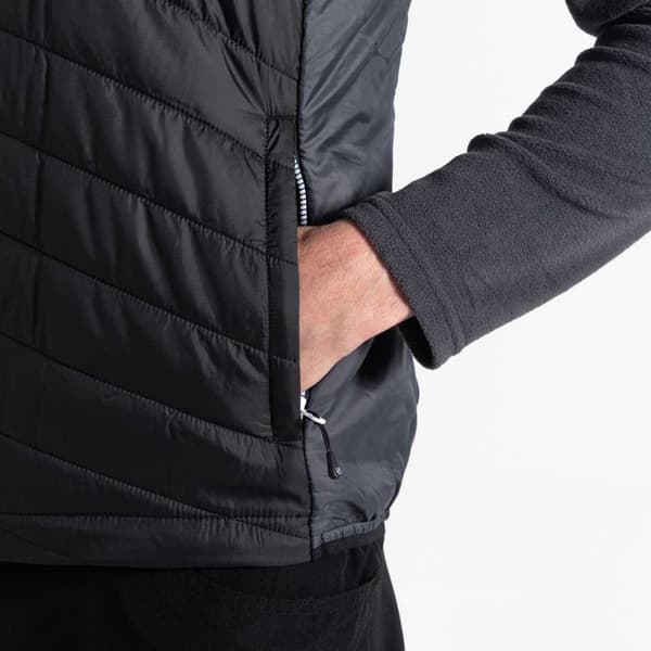 Dare2b Fleece Med Fuld Lynlås Touring Sort,Grå XL Mand