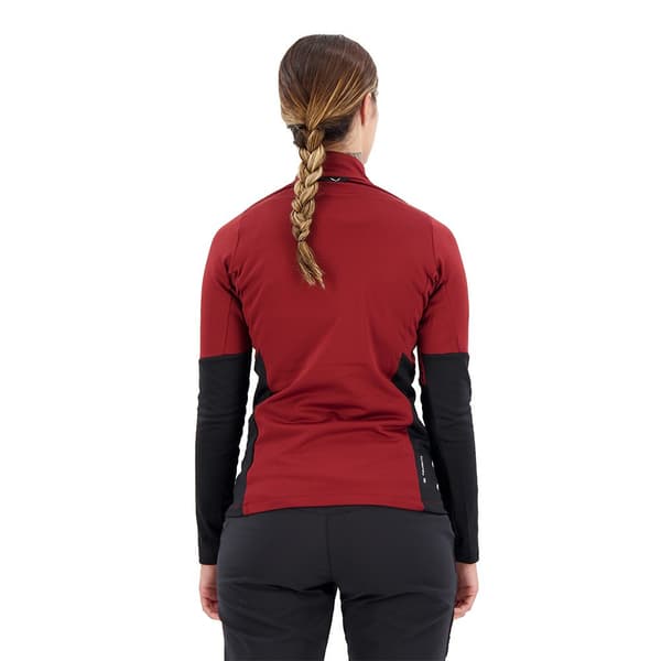 Salewa Halv Lynlås Fleece Puez Pullover Rød XS Kvinde