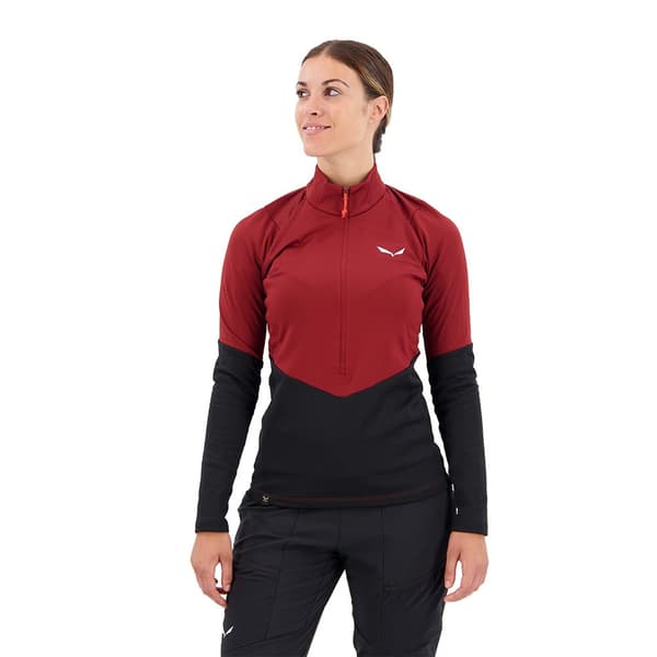 Salewa Halv Lynlås Fleece Puez Pullover Rød XS Kvinde