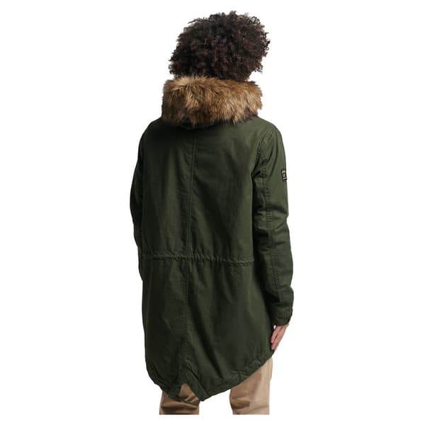Superdry Jacka Vintage Miltry Faux Fur Grönt L Man
