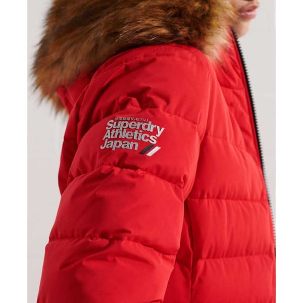 Superdry Jacka New Arctic Long Puffer Röd S Kvinna